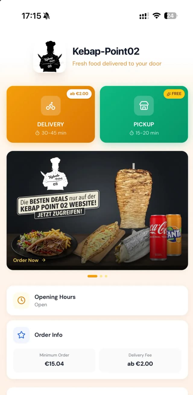 Döner Website Mobile